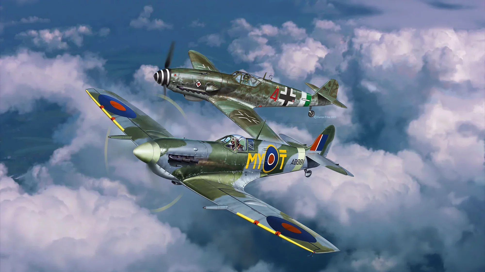 Combat Set Messerschmitt Bf109G-10 - Spitfire Mk.V - Image 12