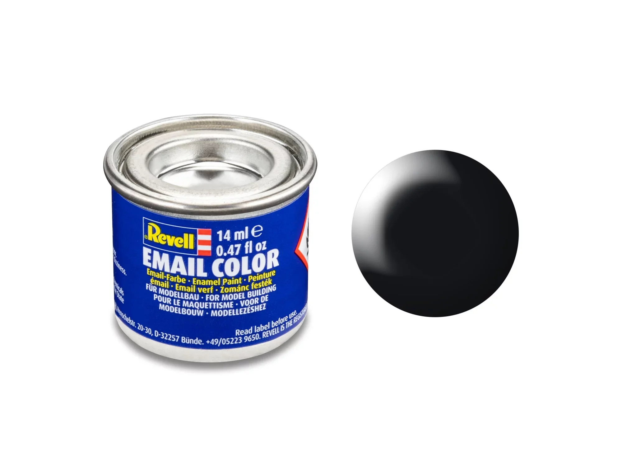 Silk "Black" (RAL 9005) Email Color Enamel - 14ml