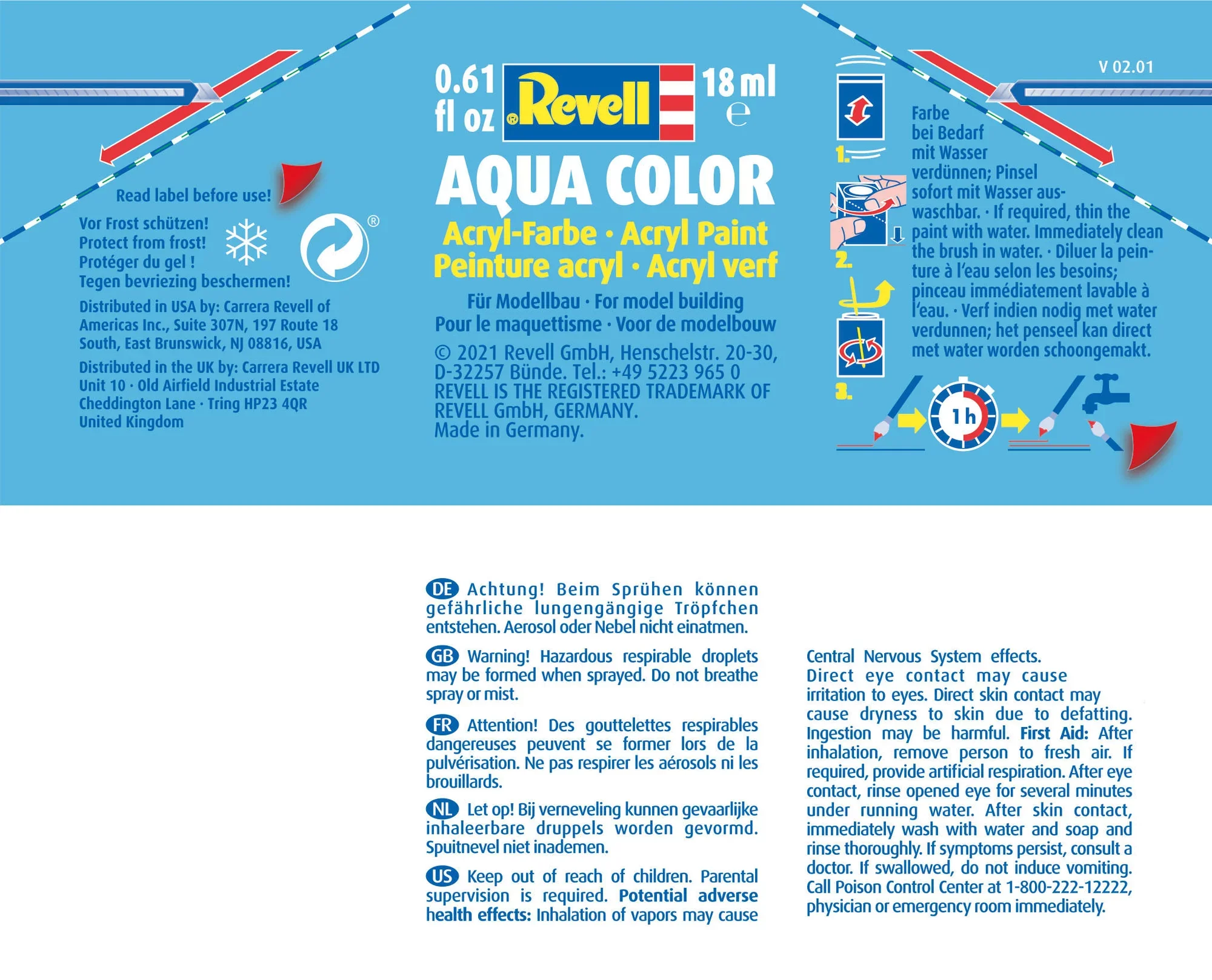 Matt "White" (RAL 9001) Aqua Color Acrylic - 18ml - Image 2