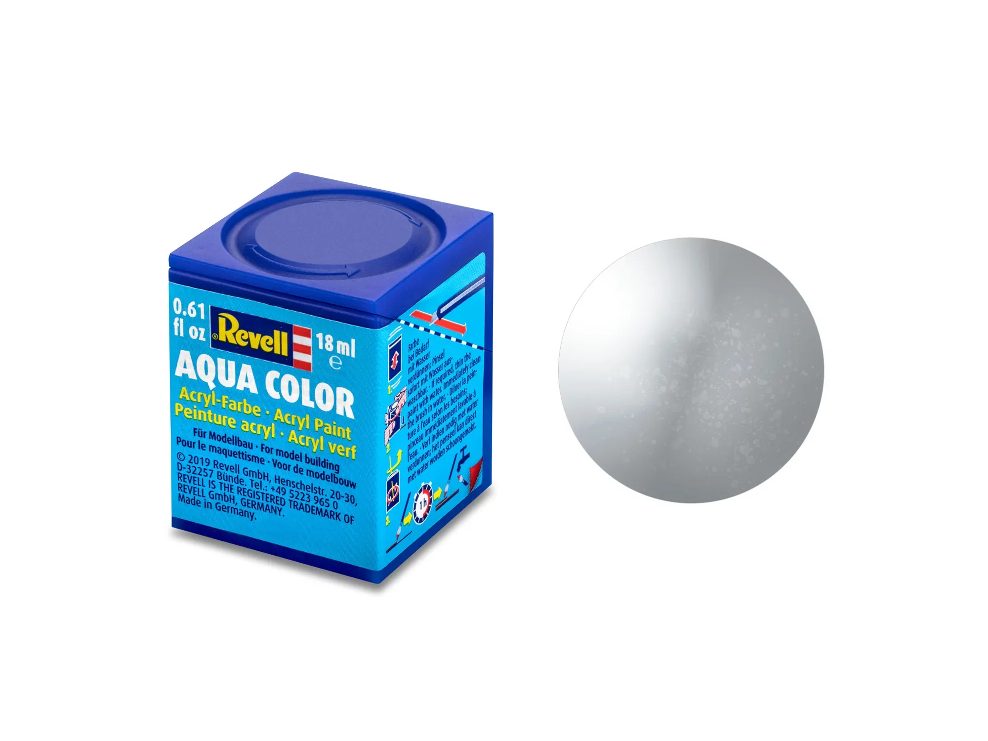 Metallic "Silver" Aqua Color Acrylic - 18ml