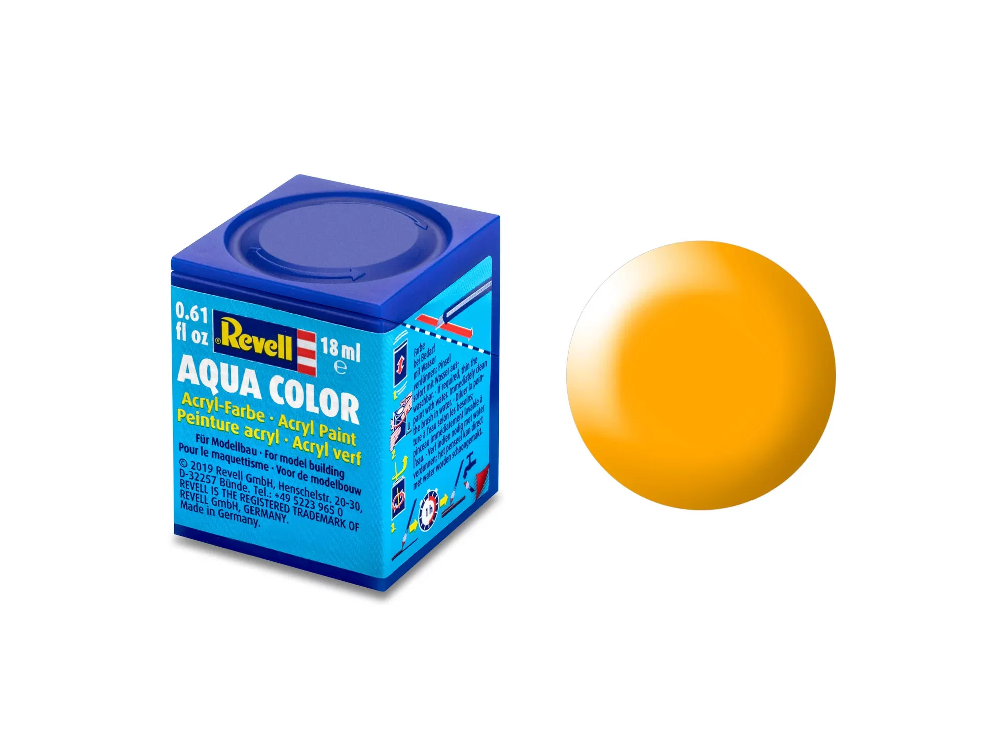 Silk "Lufthansa-Yellow" (RAL 1028) Aqua Color 18ml