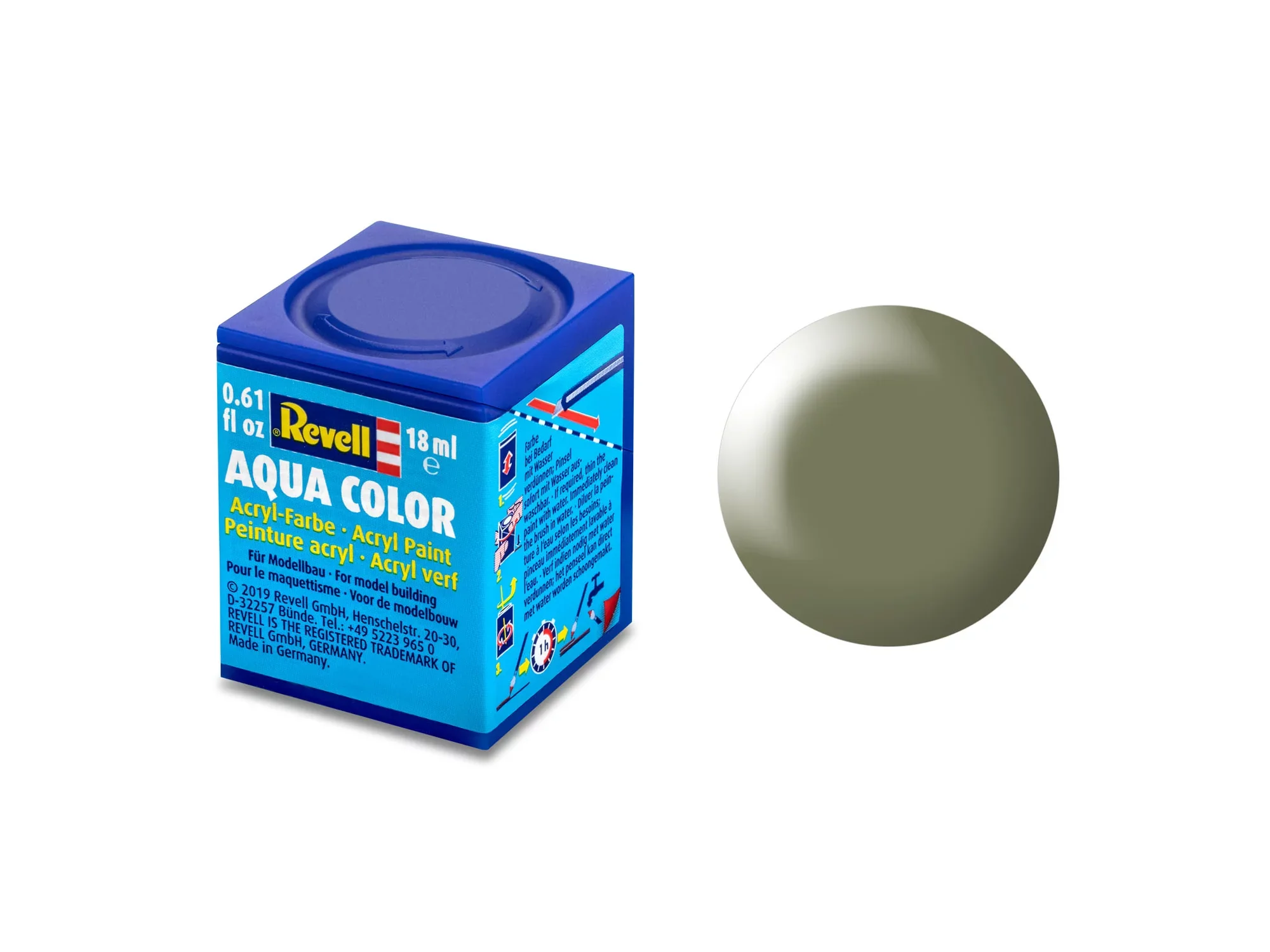 Silk "Greyish Green" (RAL 6013) Aqua Color - 18ml
