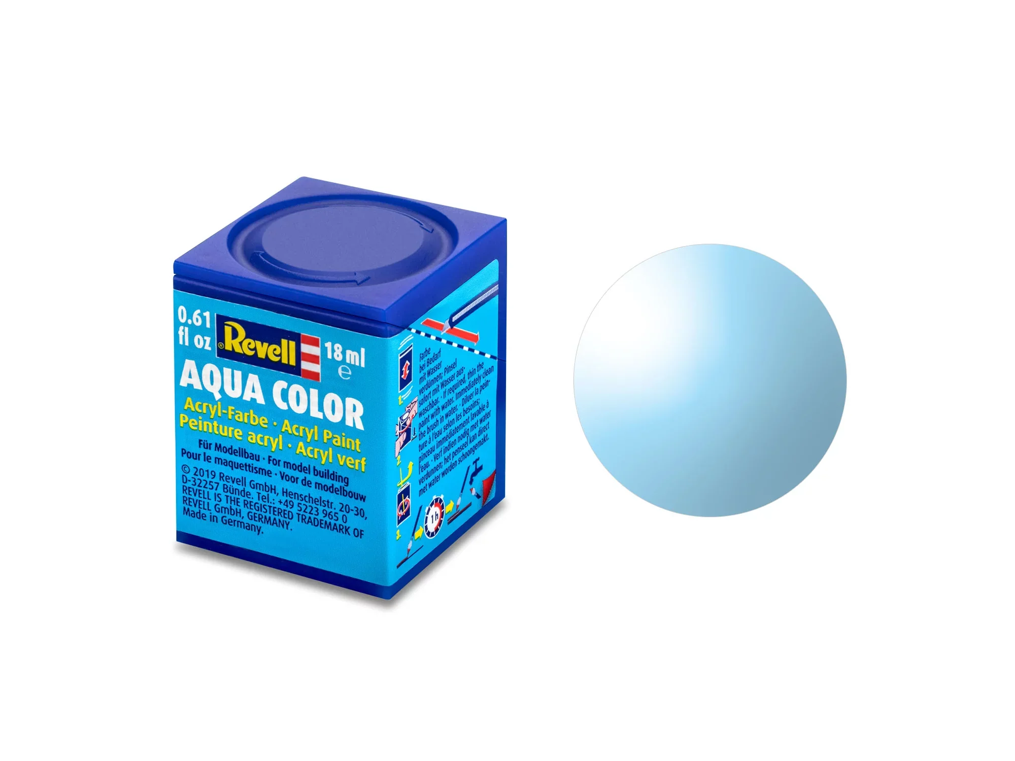"Clear Blue" Aqua Color Acrylic - 18ml