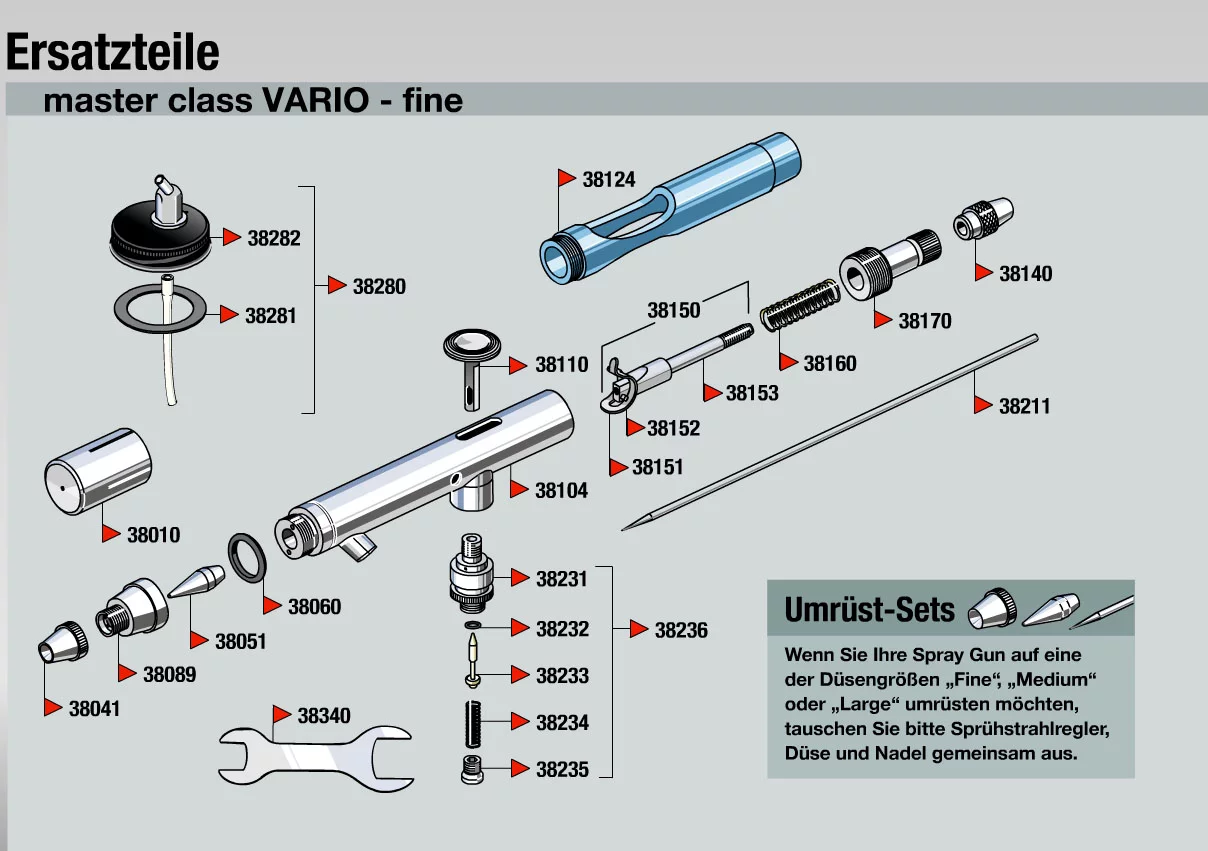 Revell "Vario" Master Class Airbrush Spray Gun - Image 3