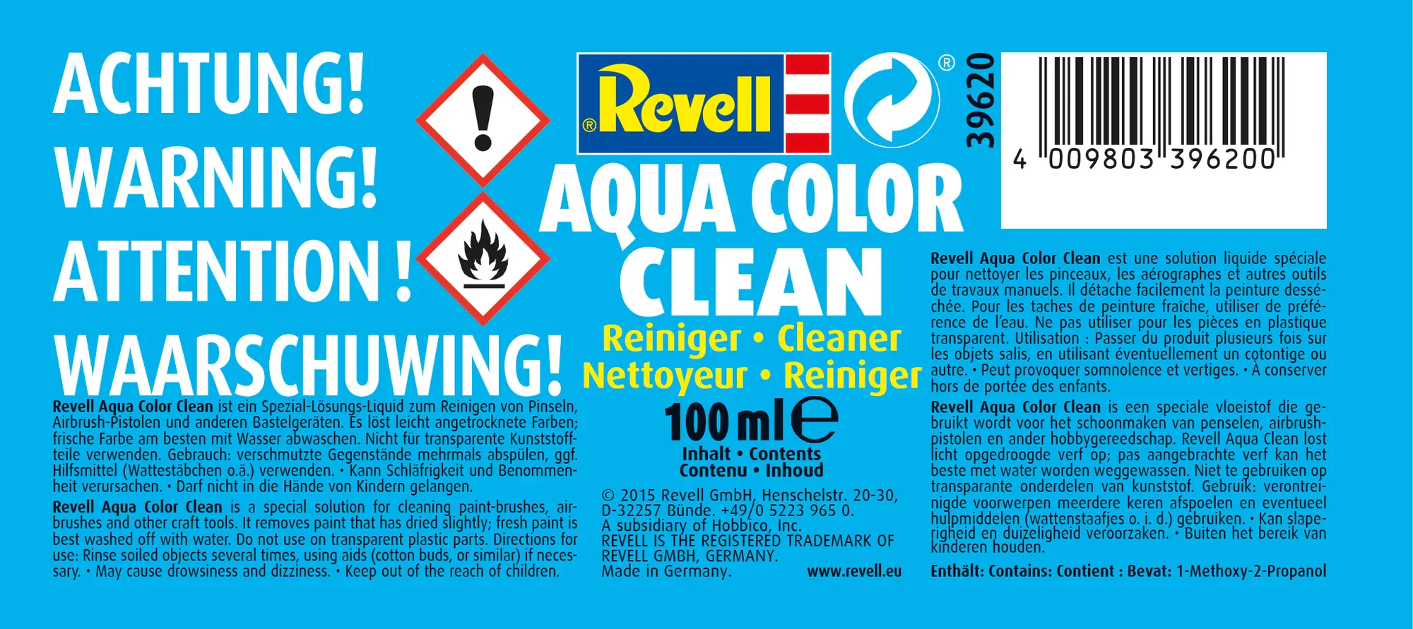 Revell "Aqua Color Clean" for Brush/Airbrush 100ml - Image 4