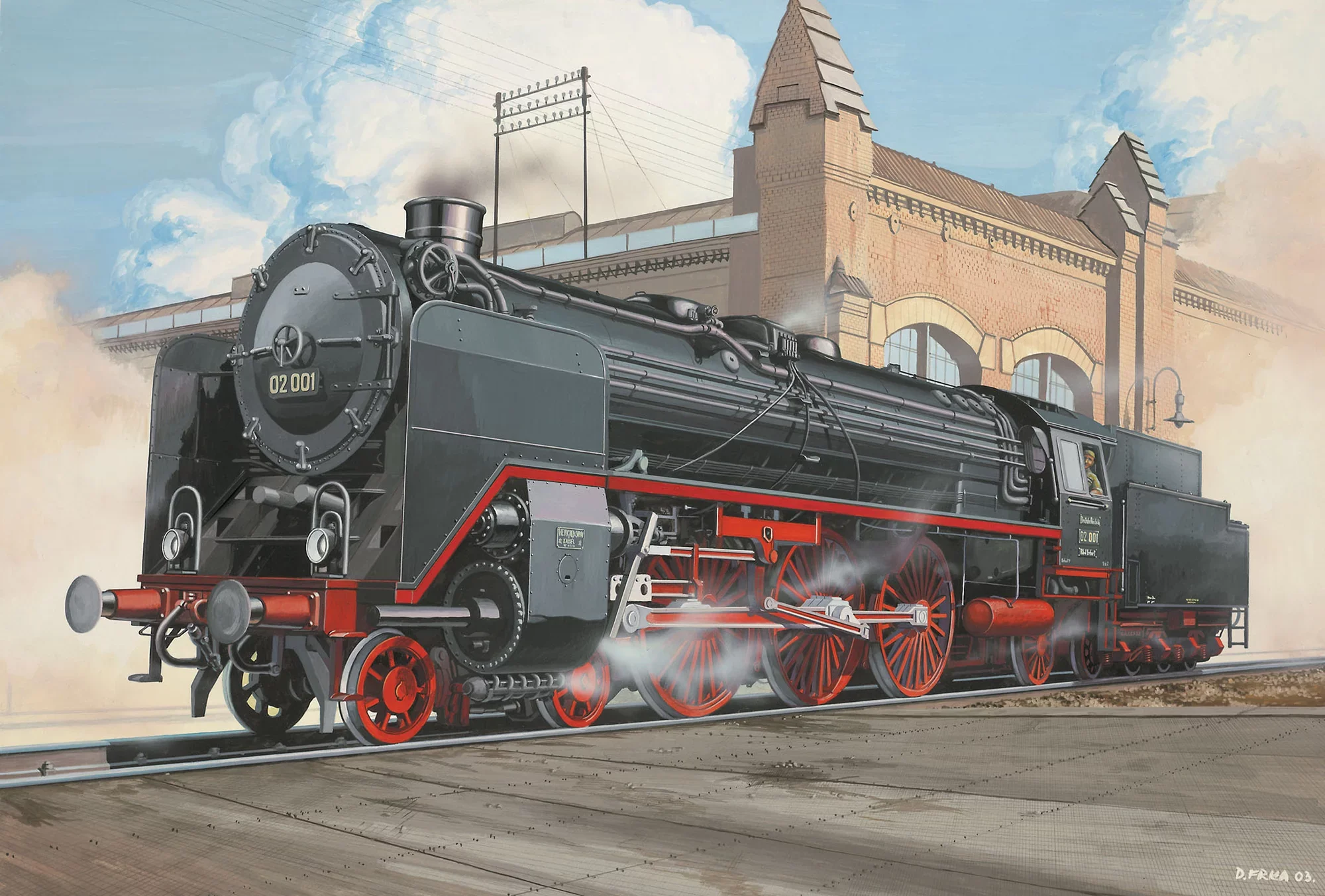Model Set Express Train Locomotive BR02-Tender 2'2'T30 - Image 11