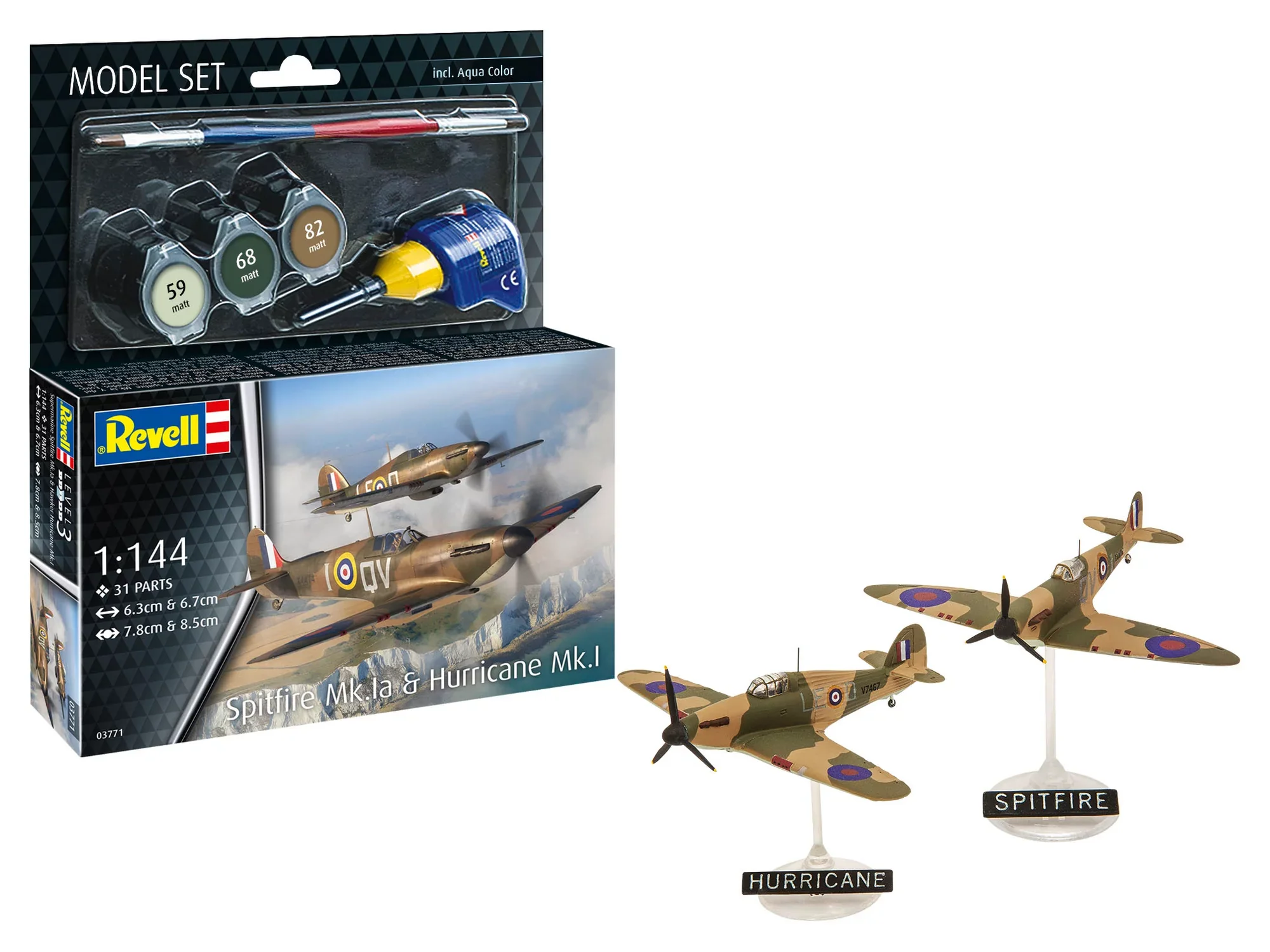 Model Set Spitfire Mk.Ia & Hurricane Mk.I