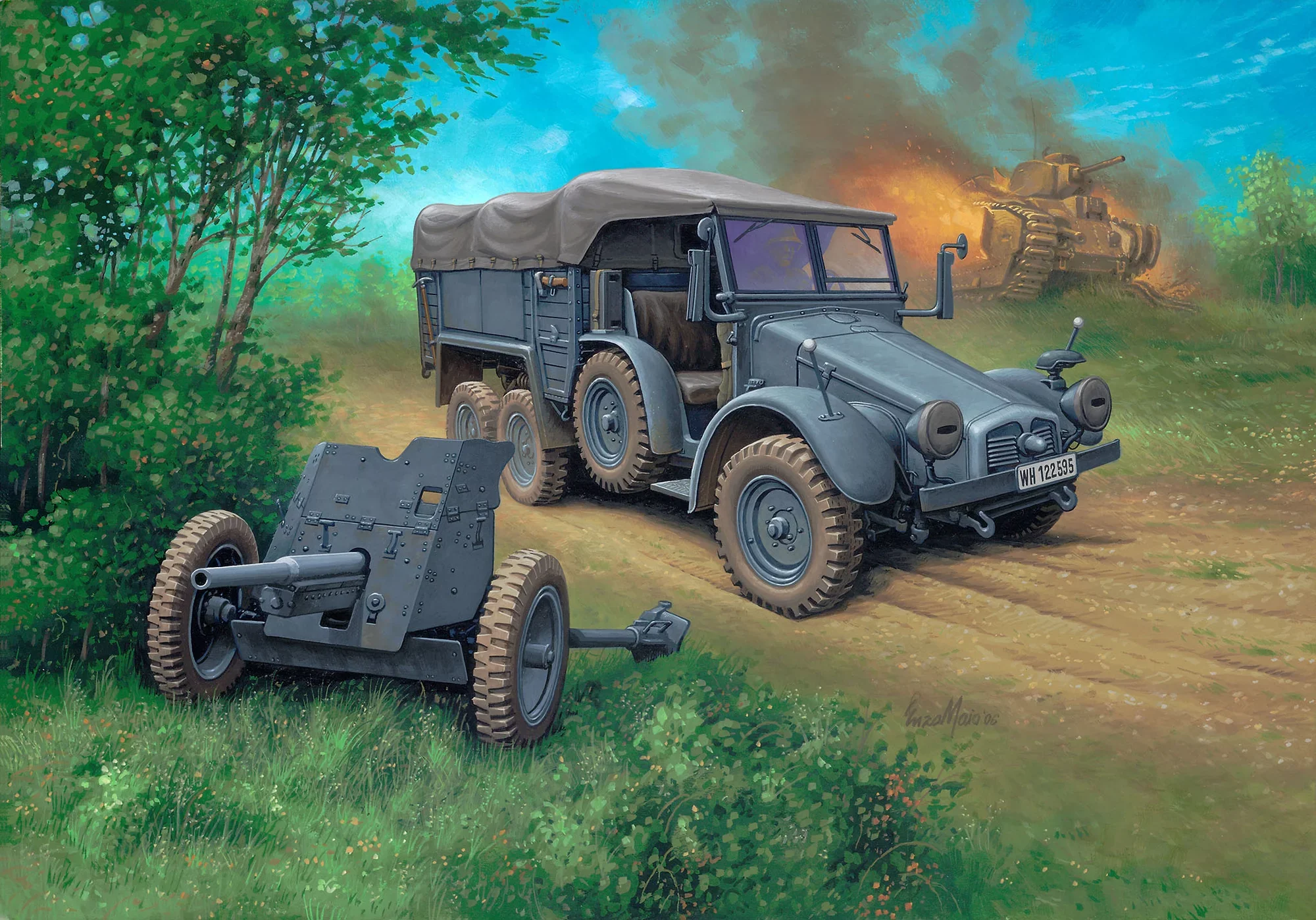 Starter Kit Krupp Protze KFZ 69 with 3,7cm Pak - Image 8